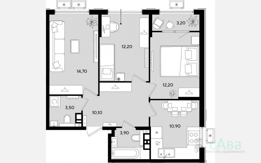 <span>Продается 3-комн. квартира,</span><span>67.50 м², 3/9 этаж </span> фото 0