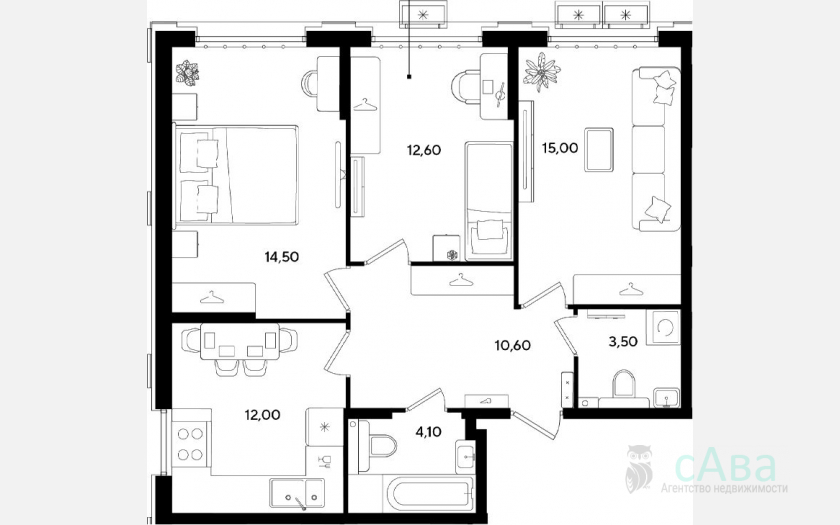 <span>Продается 3-комн. квартира,</span><span>72.30 м², 2/9 этаж </span> фото 0