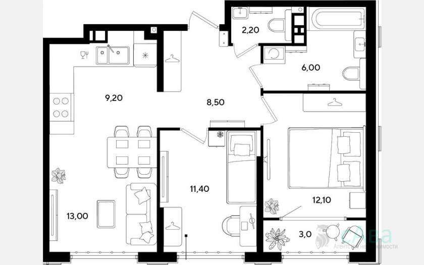 <span>Продается 2-комн. квартира,</span><span>62.40 м², 4/9 этаж </span> фото 0