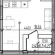 студия, 22.94 м², 9/9 этаж фото 0