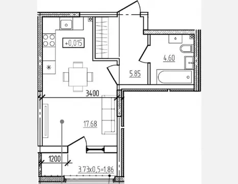 студия, 28.13 м², 1/9 этаж фото 0