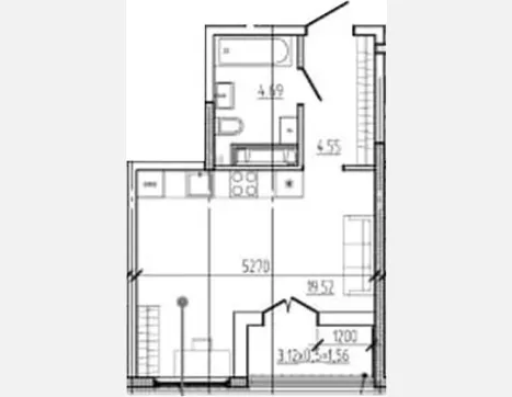 студия, 28.76 м², 13/18 этаж фото 4