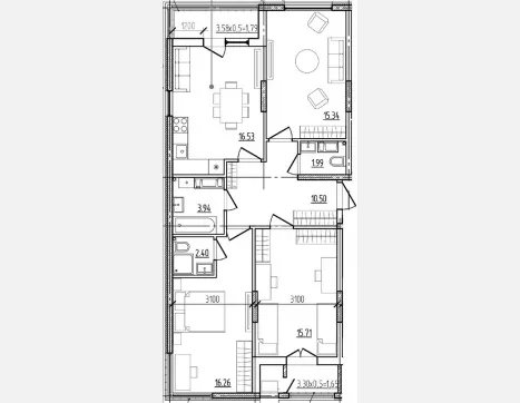 4-комн. квартира, 82.67 м², 8/9 этаж фото 0