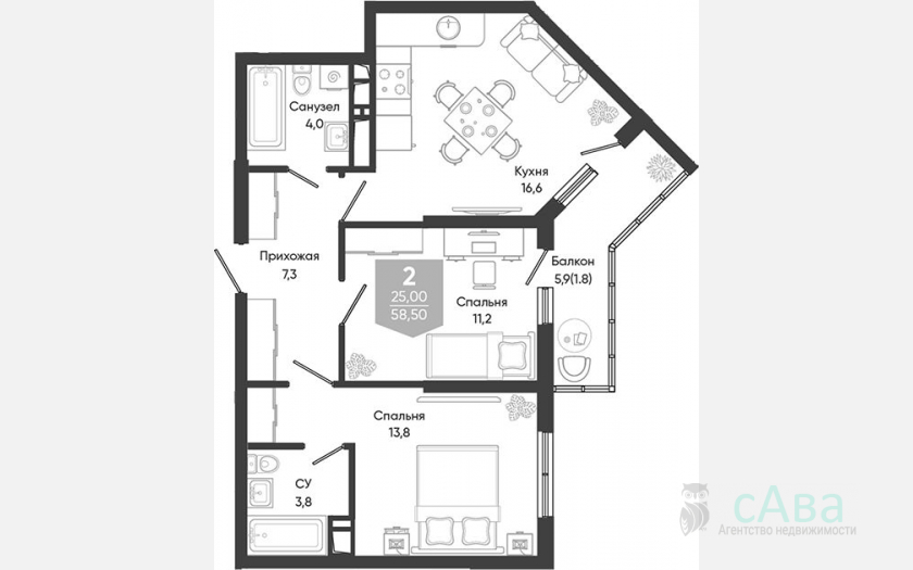 <span>Продается 3-комн. квартира,</span><span>56.70 м², 15/24 этаж </span> фото 0