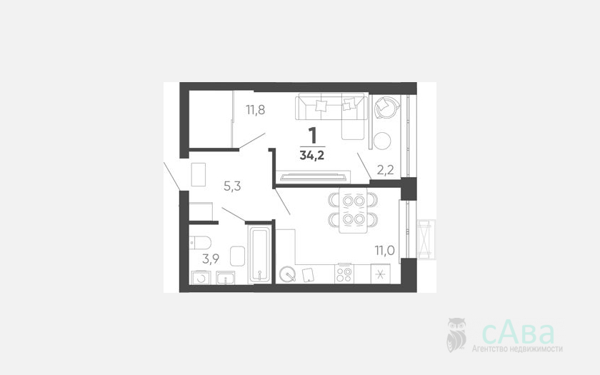 <span>Продается 1-комн. квартира,</span><span>33.10 м², 23/24 этаж </span> фото 0