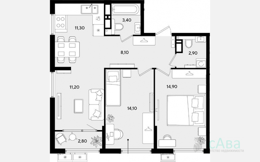 <span>Продается 3-комн. квартира,</span><span>65.90 м², 18/18 этаж </span> фото 0