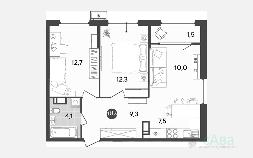 <span>Продается 3-комн. квартира,</span><span>55.90 м², 17/18 этаж </span> фото 0
