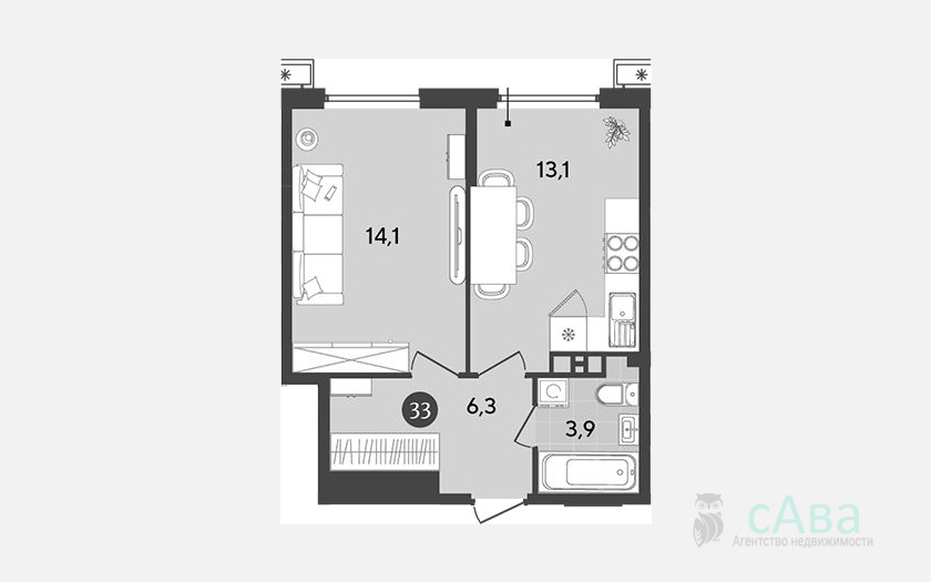 <span>Продается 1-комн. квартира,</span><span>37.40 м², 9/18 этаж </span> фото 0