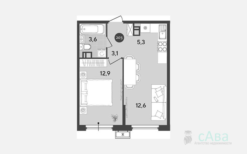 <span>Продается 2-комн. квартира,</span><span>37.50 м², 9/18 этаж </span> фото 0