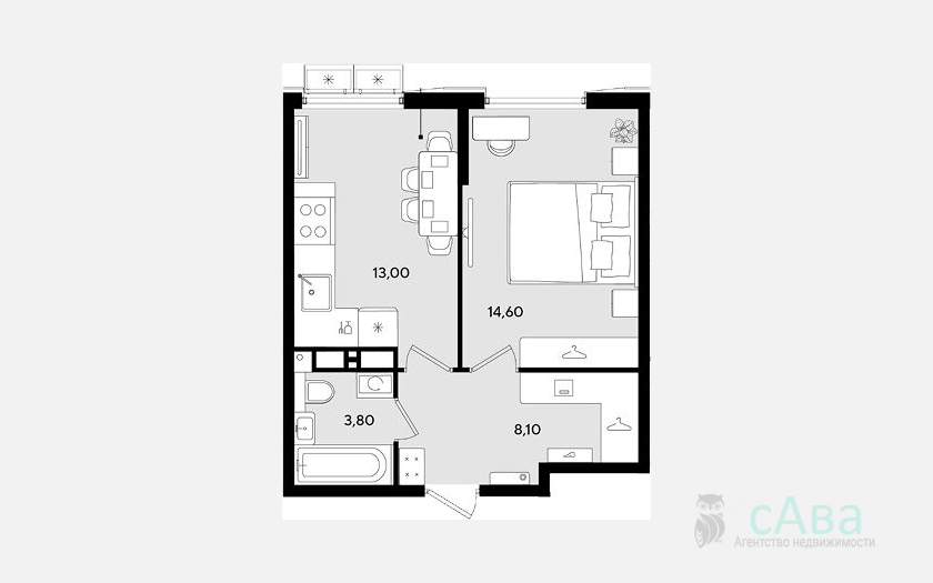 <span>Продается 1-комн. квартира,</span><span>39.50 м², 16/18 этаж </span> фото 0