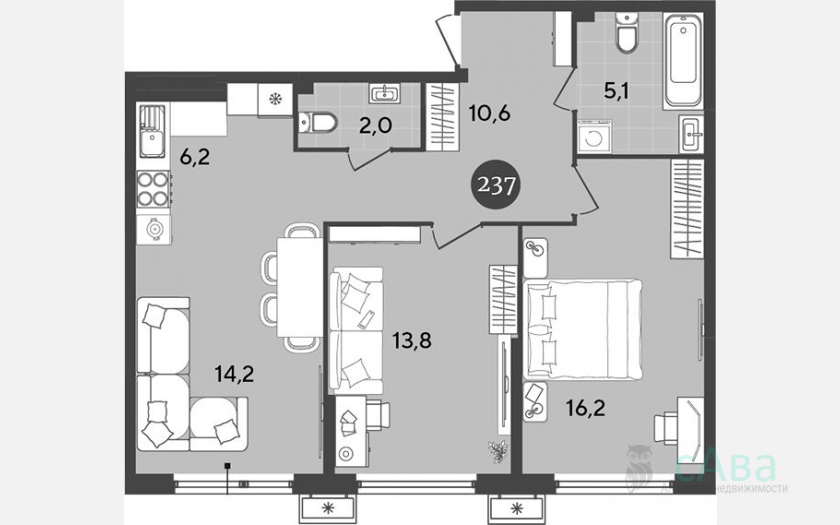 <span>Продается 3-комн. квартира,</span><span>68.10 м², 2/9 этаж </span> фото 0