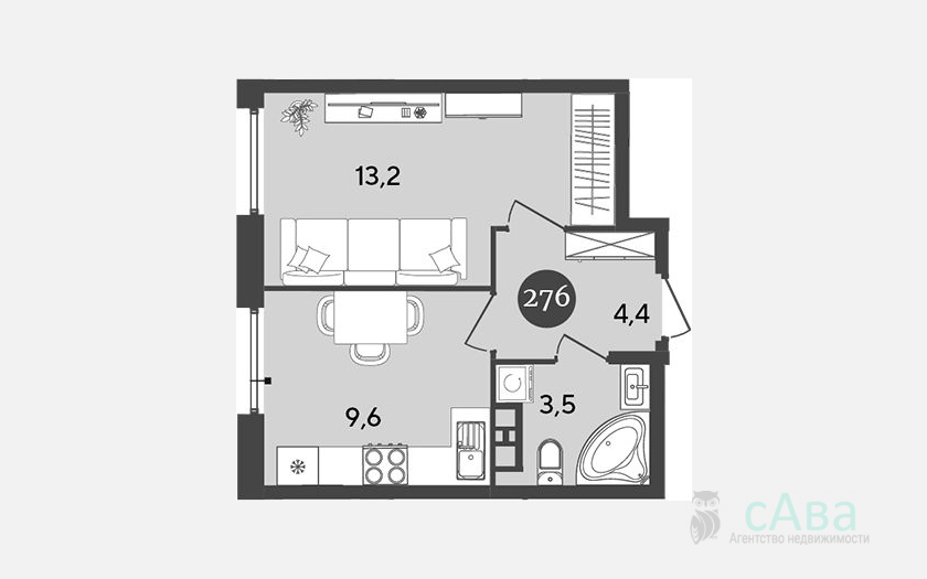 <span>Продается 1-комн. квартира,</span><span>30.70 м², 7/9 этаж </span> фото 0