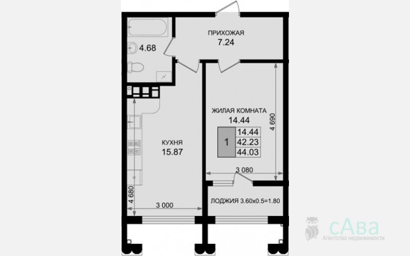 <span>Продается 1-комн. квартира,</span><span>42.23 м², 7/8 этаж </span> фото 0
