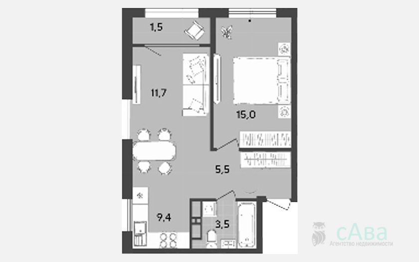<span>Продается 2-комн. квартира,</span><span>45.10 м², 17/18 этаж </span> фото 0
