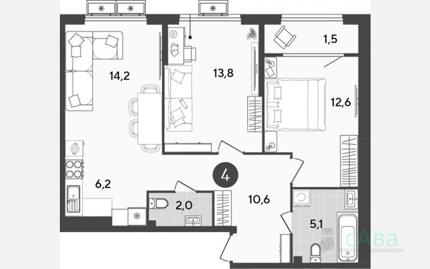 <span>Продается 3-комн. квартира,</span><span>64.50 м², 2/9 этаж </span> фото 0