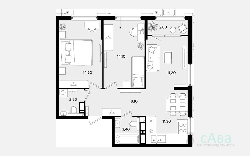 <span>Продается 3-комн. квартира,</span><span>65.90 м², 15/18 этаж </span> фото 0