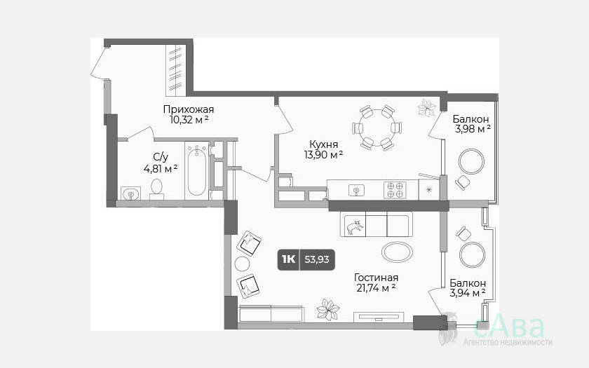 <span>Продается 1-комн. квартира,</span><span>51.56 м², 4/17 этаж </span> фото 0