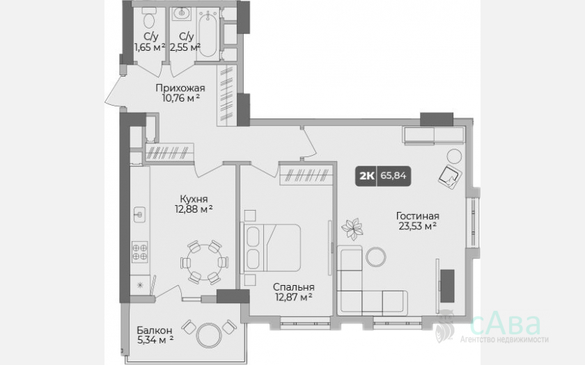 <span>Продается 2-комн. квартира,</span><span>64.24 м², 15/17 этаж </span> фото 0