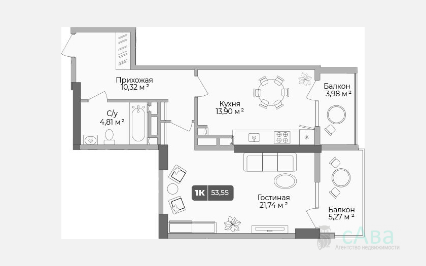 <span>Продается 1-комн. квартира,</span><span>50.78 м², 15/17 этаж </span> фото 0