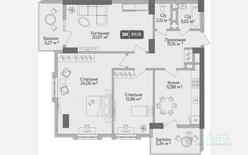 <span>Продается 3-комн. квартира,</span><span>86 м², 12/17 этаж </span> фото 0