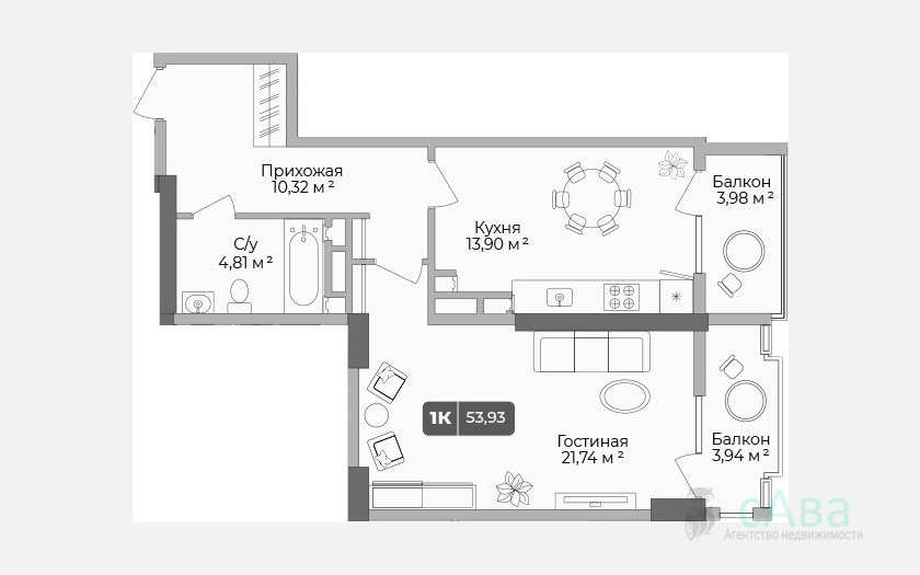 <span>Продается 1-комн. квартира,</span><span>51.56 м², 13/17 этаж </span> фото 0