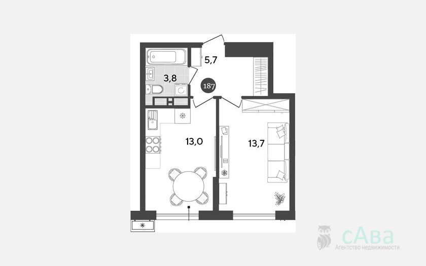<span>Продается 3-комн. квартира,</span><span>68.50 м², 10/18 этаж </span> фото 1