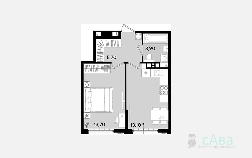 <span>Продается 3-комн. квартира,</span><span>64.70 м², 9/18 этаж </span> фото 2