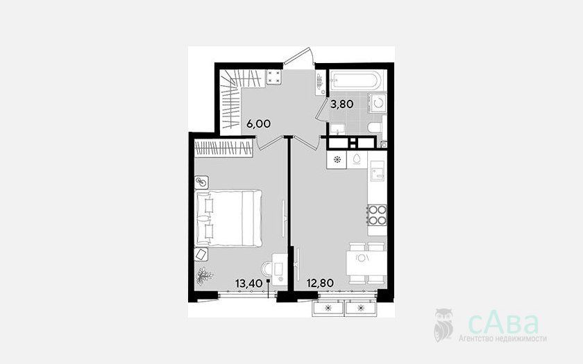<span>Продается 3-комн. квартира,</span><span>55.90 м², 15/18 этаж </span> фото 2