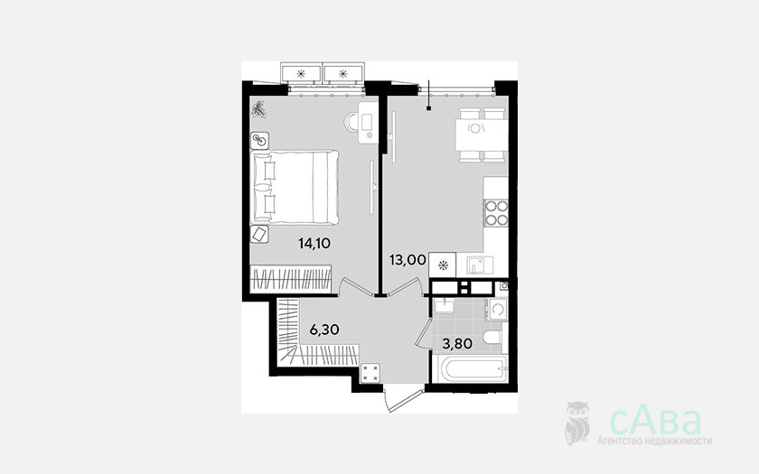 <span>Продается 3-комн. квартира,</span><span>62.40 м², 5/9 этаж </span> фото 4