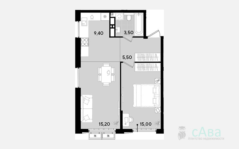 <span>Продается 2-комн. квартира,</span><span>58.95 м², 10/18 этаж </span> фото 0