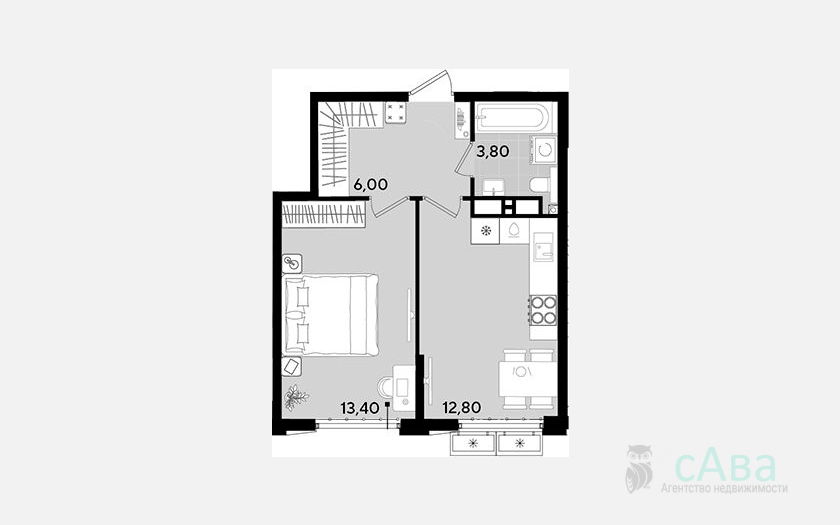 <span>Продается 3-комн. квартира,</span><span>54.40 м², 16/18 этаж </span> фото 2