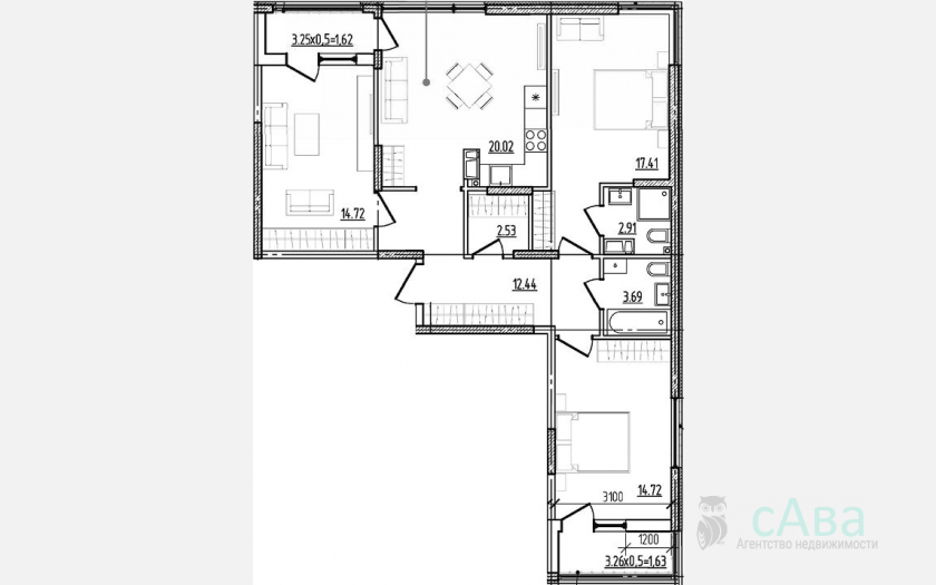 <span>Продается 3-комн. квартира,</span><span>88.44 м², 7/9 этаж </span> фото 0