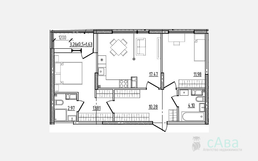 <span>Продается 2-комн. квартира,</span><span>60.61 м², 9/9 этаж </span> фото 0