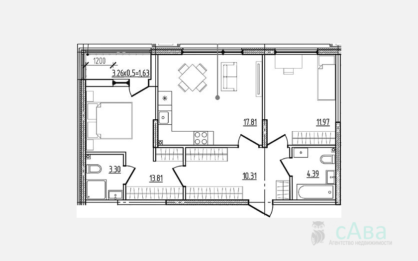 <span>Продается 2-комн. квартира,</span><span>61.59 м², 1/9 этаж </span> фото 0