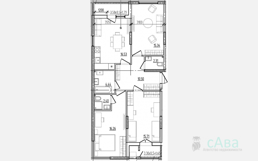 <span>Продается 4-комн. квартира,</span><span>83.49 м², 1/9 этаж </span> фото 0