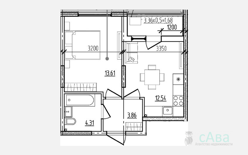 <span>Продается 1-комн. квартира,</span><span>34.32 м², 1/9 этаж </span> фото 0