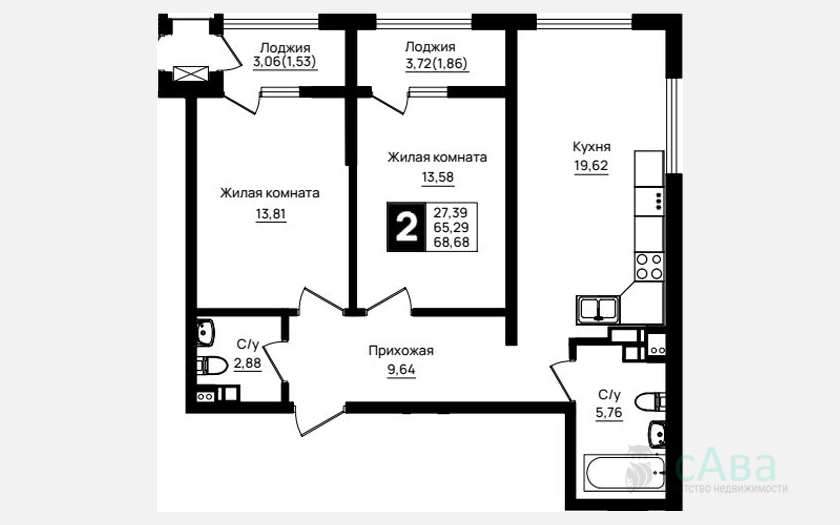 <span>Продается 2-комн. квартира,</span><span>65.29 м², 5/18 этаж </span> фото 0