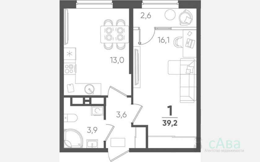<span>Продается 1-комн. квартира,</span><span>36.60 м², 18/18 этаж </span> фото 0