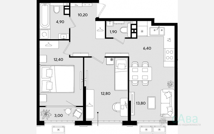 <span>Продается 3-комн. квартира,</span><span>62.40 м², 5/9 этаж </span> фото 0
