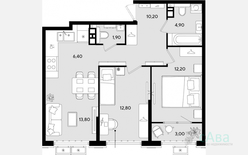<span>Продается 3-комн. квартира,</span><span>62.20 м², 5/9 этаж </span> фото 0
