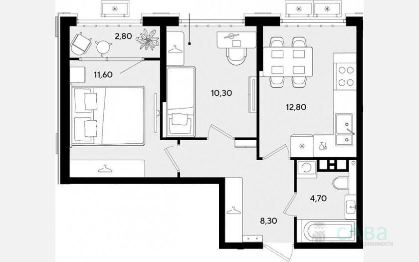 <span>Продается 2-комн. квартира,</span><span>47.70 м², 6/9 этаж </span> фото 0