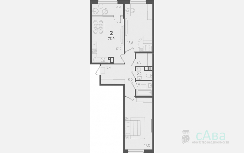 <span>Продается 2-комн. квартира,</span><span>68 м², 7/9 этаж </span> фото 0