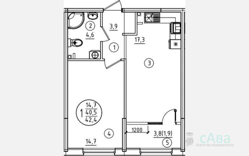 <span>Продается 1-комн. квартира,</span><span>40.50 м², 2/9 этаж </span> фото 0