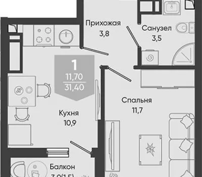 1-комн. кв.