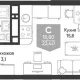 студия, 22.30 м², 8/24 этаж фото 4