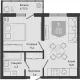 2-комн. квартира, 36.10 м², 2/24 этаж фото 0