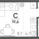студия, 19.60 м², 1/15 этаж фото 0