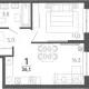 2-комн. квартира, 36.10 м², 2/15 этаж фото 0