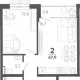 2-комн. квартира, 65.30 м², 2/15 этаж фото 0