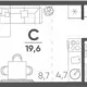 студия, 19.60 м², 11/15 этаж фото 0